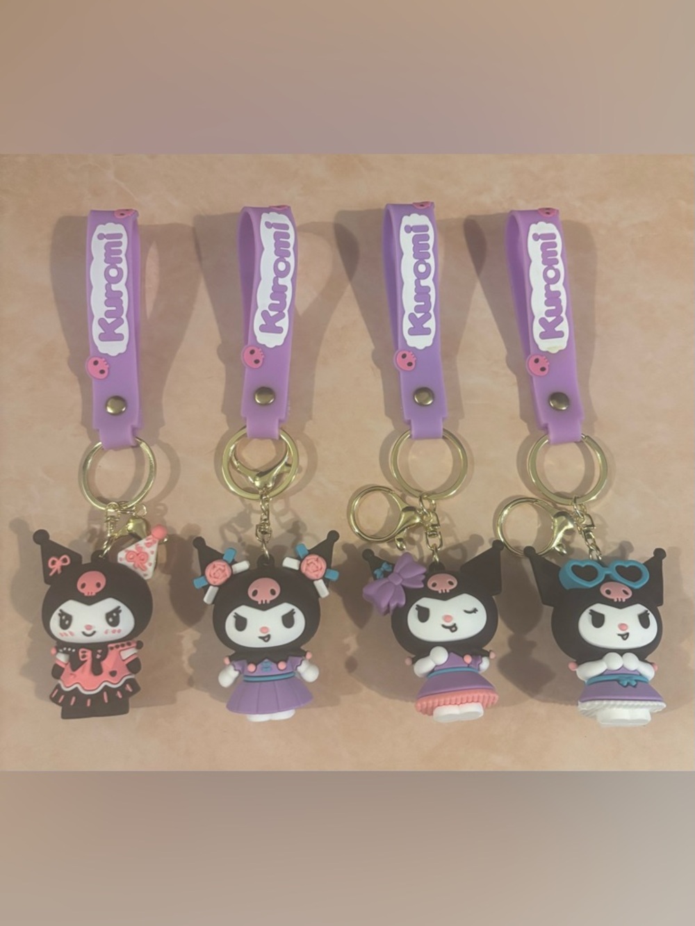 $10each - Your Pick - Purple Silicone Strap Keychain for Kids